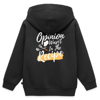 Votre opinion n’était pas dans la recette - Sweat Premium à capuche zippé enfant bio - noir - Dos - AI Model Kid Male (0cm)
