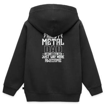 Je suis un groupe de musique génial de Heavy Metal Dad - Sweat Premium à capuche zippé enfant bio - noir - Dos - AI Model Kid Male (0cm)