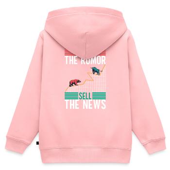 Actions Actionnaire Investisseur - Sweat Premium à capuche zippé enfant bio - rose - Dos - AI Model Kid Female (0cm)