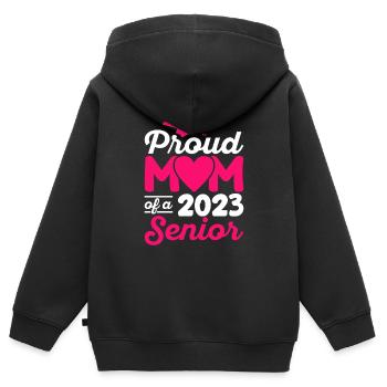 Funny Proud Mom Of A Graduation Gift - Kids Premium Organic Zip-up Hoodie - black - Back - AI Model Kid Male (0cm)
