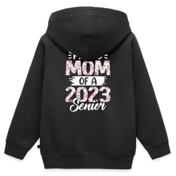 Funny Proud Mom Of A Graduation Gift - Kids Premium Organic Zip-up Hoodie - black - Back - AI Model Kid Male (0cm)