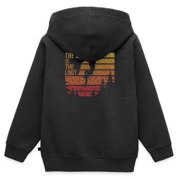 Der Himmel ist die Grenze - Kinder Premium Organic Zip Hoodie - Schwarz - Hinten - AI Model Kid Male (0cm)