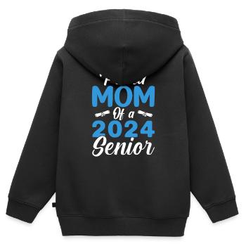 Funny Proud Mom Of A Graduation Gift - Kids Premium Organic Zip-up Hoodie - black - Back - AI Model Kid Male (0cm)