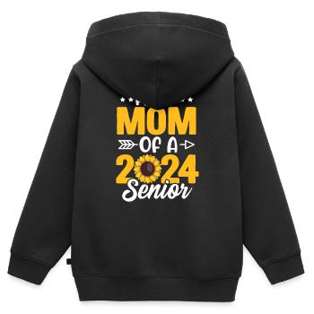Funny Proud Mom Of A Graduation Gift - Kids Premium Organic Zip-up Hoodie - black - Back - AI Model Kid Male (0cm)