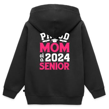 Funny Proud Mom Of A Graduation Gift - Kids Premium Organic Zip-up Hoodie - black - Back - AI Model Kid Male (0cm)