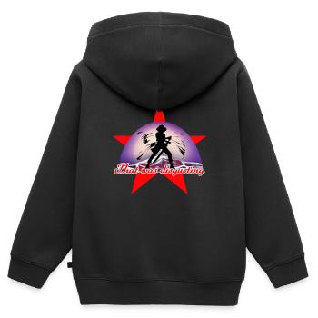 Roter Stern - Anime - Kinder Premium Organic Zip Hoodie - Schwarz - Hinten - AI Model Kid Male (0cm)