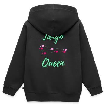 Tango Tänzerin Tanzschritte Tango Queen - Kinder Premium Organic Zip Hoodie - Schwarz - Hinten - AI Model Kid Male (0cm)