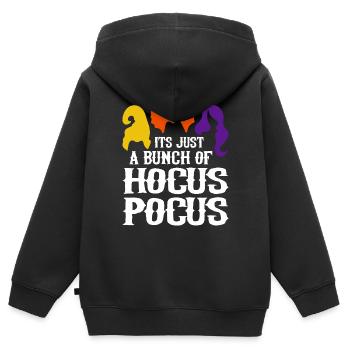 C’est juste un tas de costumes hocus-pocus - Sweat Premium à capuche zippé enfant bio - noir - Dos - AI Model Kid Male (0cm)