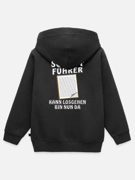 SCHRIFTFÜHRER - Kinder Premium Organic Zip Hoodie - Schwarz