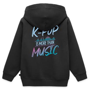 Koreanische Popmusik - Kinder Premium Organic Zip Hoodie - Schwarz - Hinten - AI Model Kid Male (0cm)