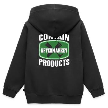 Contain Aftermarket Product Funny Prosthesis - Kinder Premium Organic Zip Hoodie - Schwarz - Hinten - AI Model Kid Male (0cm)
