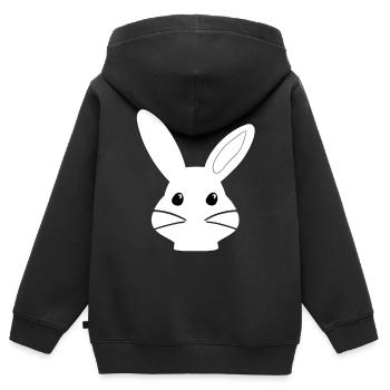 Wunderland Hase Cartoon Ostern Niedlich - Kinder Premium Organic Zip Hoodie - Schwarz - Hinten - AI Model Kid Male (0cm)