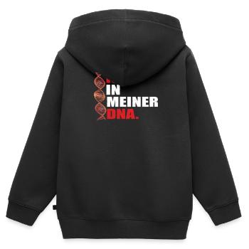 Tischtennis Zubehör Pingpong Motiv - Kinder Premium Organic Zip Hoodie - Schwarz - Hinten - AI Model Kid Male (0cm)