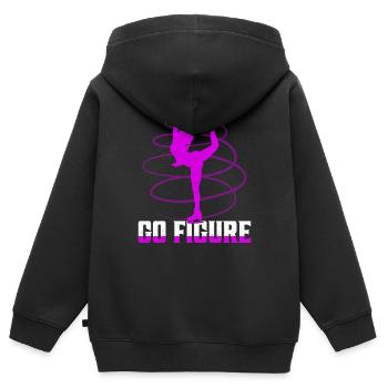 Go Figure Skating Figure Skater - Kinder Premium Organic Zip Hoodie - Schwarz - Hinten - AI Model Kid Male (0cm)