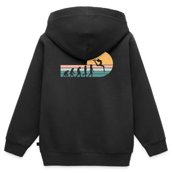 Turnen | Turnerin Gymnastik Turnen Mädchen Frauen - Kinder Premium Organic Zip Hoodie - Schwarz - Hinten - AI Model Kid Male (0cm)