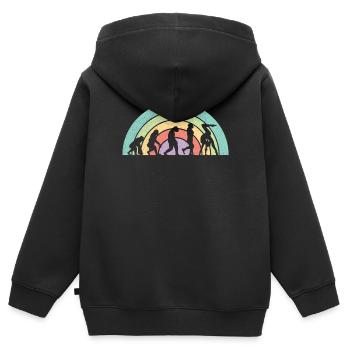 Turnen | Turnerin Gymnastik Turnen Mädchen Frauen - Kinder Premium Organic Zip Hoodie - Schwarz - Hinten - AI Model Kid Male (0cm)