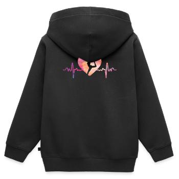 Turnen | Turnerin Gymnastik Turnen Mädchen Frauen - Kinder Premium Organic Zip Hoodie - Schwarz - Hinten - AI Model Kid Male (0cm)
