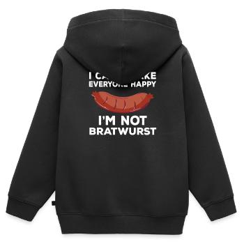 Retro Ferry Vêtements Porte-conteneurs - Sweat Premium à capuche zippé enfant bio - noir - Dos - AI Model Kid Male (0cm)
