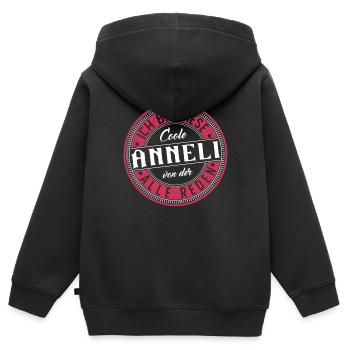 Anneli Geschenkidee Geschenk Geburtstag - Kinder Premium Organic Zip Hoodie - Schwarz - Hinten - AI Model Kid Male (0cm)