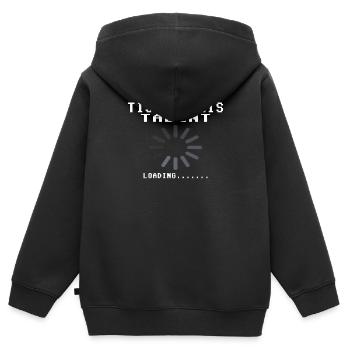 Tischtennis Zubehör Pingpong Motiv - Kinder Premium Organic Zip Hoodie - Schwarz - Hinten - AI Model Kid Male (0cm)
