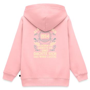 29 Jahre Geburtstag Jahrgang 1994 - Kinder Premium Organic Zip Hoodie - Rosa - Hinten - AI Model Kid Female (0cm)