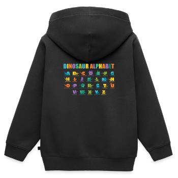My Dinosaur Lovers ABC Kids Dino Alphabet - Kids Premium Organic Zip-up Hoodie - black - Back - AI Model Kid Male (0cm)