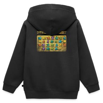 My Dinosaur Lovers ABC Kids Dino Alphabet - Kids Premium Organic Zip-up Hoodie - black - Back - AI Model Kid Male (0cm)