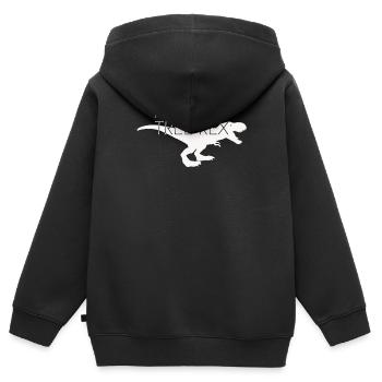 Kids Three Rex 3rd Birthday Dinosaur, T Rex Girls - Kids Premium Organic Zip-up Hoodie - black - Back - AI Model Kid Male (0cm)