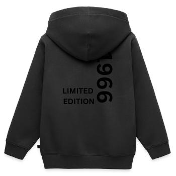 57th Birthday Man Woman 57 Years 1966 Geschenkidee - Kinder Premium Organic Zip Hoodie - Schwarz - Hinten - AI Model Kid Male (0cm)