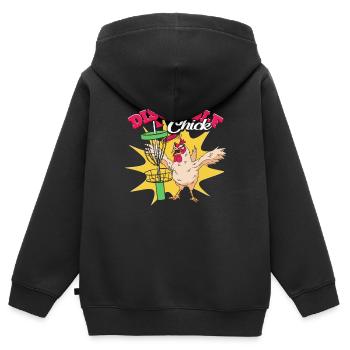 Disc Golf Chick - Sweat Premium à capuche zippé enfant bio - noir - Dos - AI Model Kid Male (0cm)