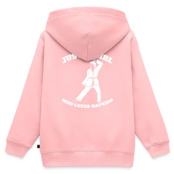 Hapkido Judo Karate Kampfsport Aikido Kampfkunst - Kinder Premium Organic Zip Hoodie - Rosa - Hinten - AI Model Kid Female (0cm)