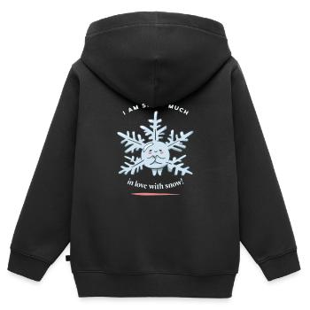 I'm Snow Much In Love With Snow! Funny Snow Winter - Kinder Premium Organic Zip Hoodie - Schwarz - Hinten - AI Model Kid Male (0cm)