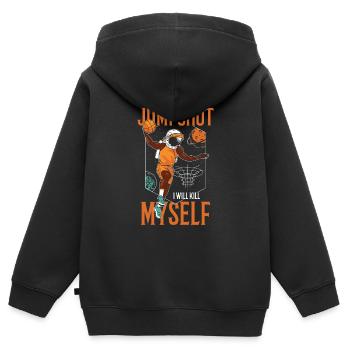 Si je rate cette combinaison, j’apporte - Sweat Premium à capuche zippé enfant bio - noir - Dos - AI Model Kid Male (0cm)