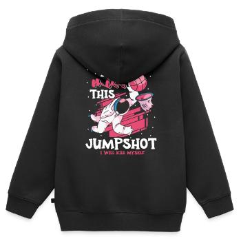 Si je rate cette combinaison, j’apporte - Sweat Premium à capuche zippé enfant bio - noir - Dos - AI Model Kid Male (0cm)