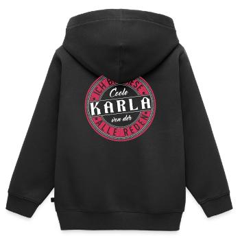Karla Geschenkidee Geschenk Geburtstag - Kinder Premium Organic Zip Hoodie - Schwarz - Hinten - AI Model Kid Male (0cm)