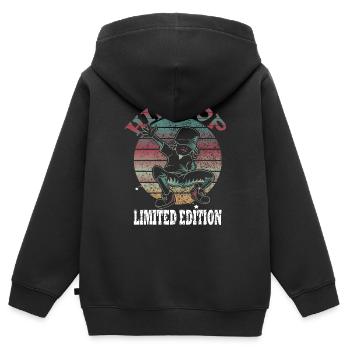 Tänzer Breakdance Bboy Oldschool - Kinder Premium Organic Zip Hoodie - Schwarz - Hinten - AI Model Kid Male (0cm)