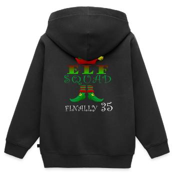 35 Elfen Geburtstags Fantasie - Kinder Premium Organic Zip Hoodie - Schwarz - Hinten - AI Model Kid Male (0cm)
