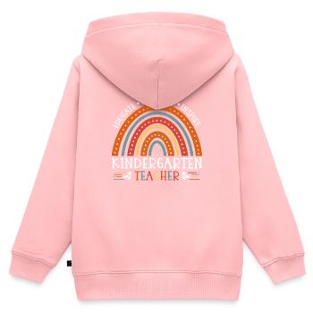 Training a kindergarten teacher Motivating Inspiring - Kids Premium Organic Zip-up Hoodie - rose - Back - AI Model Kid Female (0cm)