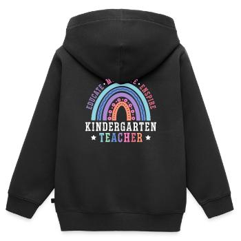 Kindergärtnerin Ausbilden Motivieren Inspirieren - Kinder Premium Organic Zip Hoodie - Schwarz - Hinten - AI Model Kid Male (0cm)