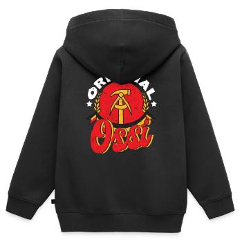 Ossi Original Ostdeutschland Osten - Kinder Premium Organic Zip Hoodie - Schwarz - Hinten - AI Model Kid Male (0cm)