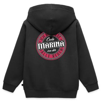 Marina Geschenkidee Geschenk Geburtstag - Kinder Premium Organic Zip Hoodie - Schwarz - Hinten - AI Model Kid Male (0cm)