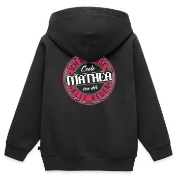 Mathea Geschenkidee Geschenk Geburtstag - Kinder Premium Organic Zip Hoodie - Schwarz - Hinten - AI Model Kid Male (0cm)