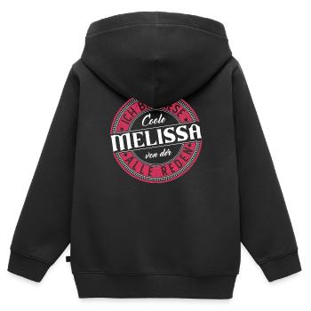 Melissa Geschenkidee Geschenk Geburtstag - Kinder Premium Organic Zip Hoodie - Schwarz - Hinten - AI Model Kid Male (0cm)