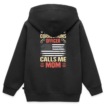 Mon agent correctionnel préféré Prison - Sweat Premium à capuche zippé enfant bio - noir - Dos - AI Model Kid Male (0cm)