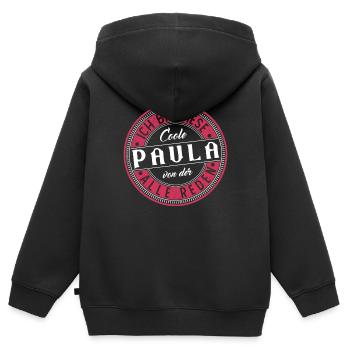 Paula Geschenkidee Geschenk Geburtstag - Kinder Premium Organic Zip Hoodie - Schwarz - Hinten - AI Model Kid Male (0cm)