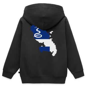 Stadtplan von Martinique - Kinder Premium Organic Zip Hoodie - Schwarz - Hinten - AI Model Kid Male (0cm)