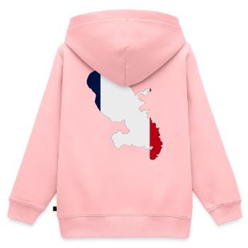 Stadtplan von Martinique - Kinder Premium Organic Zip Hoodie - Rosa - Hinten - AI Model Kid Female (0cm)