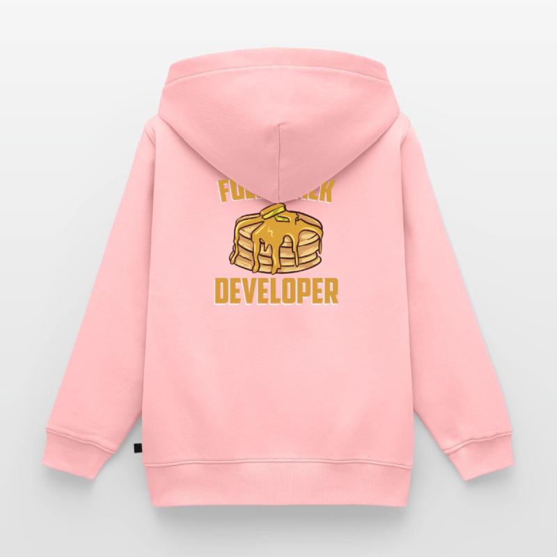 Développeur Full Stack - Programmeur de codage informatique Sweat Premium à capuche zippé enfant bio