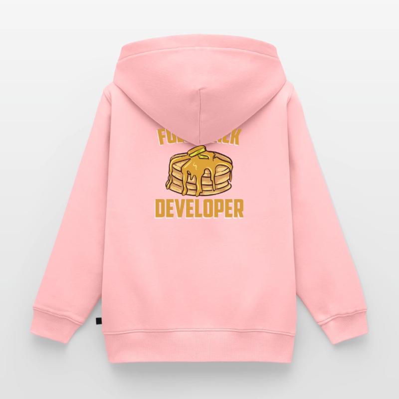 Développeur Full Stack - Programmeur de codage informatique Sweat Premium à capuche zippé enfant bio