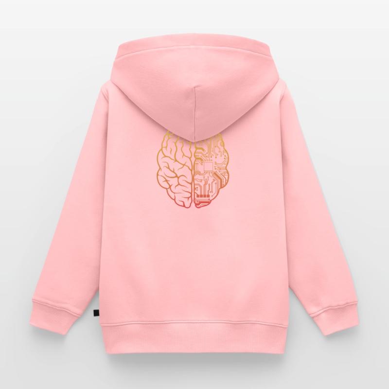 Programmer HTML - Developer Programming Brain Cool Kids Premium Organic Zip-up Hoodie